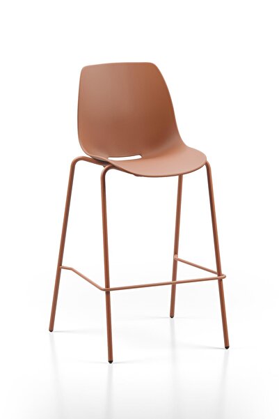 Bürotime Surf Bar Sandalyesi, Boyalı Ayak & Kiremit