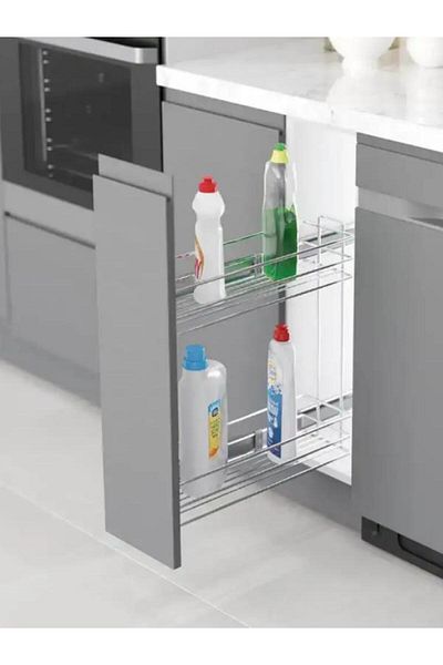 STARAX S-2213-c Suport pentru detergent cromat cu șină telescopică laterală
