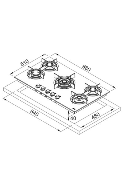 Franke Fhcr 905 4g Tc He Bk C Siyah Ankastre Ocak