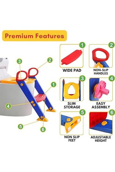 Generic HEXAR Toilet Potty Training Seat with Step Stool Ladder