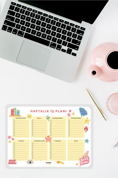 The Grade A4 Size 30X22 cm Summer-Sil Note Holder - Weekly Business Plan List