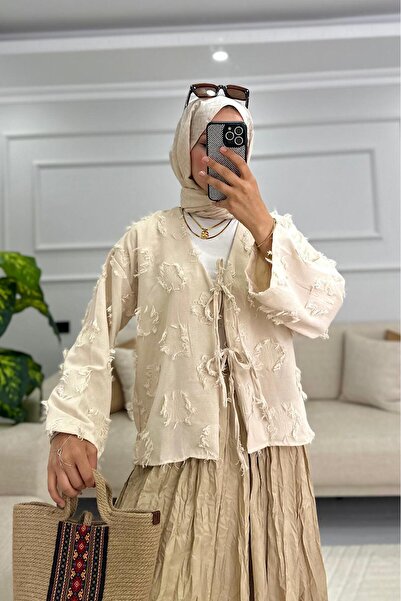 HİFADEN Γυναικείο Κιμονό με λεπτομέρεια με φούντες