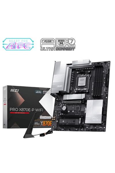 MSI Pro X870E-P Wifi Ddr5 Amd X870E Am5 Socket Ddr5 8200 (Oc)Mhz Atx Gaming (Gaming) Motherboard