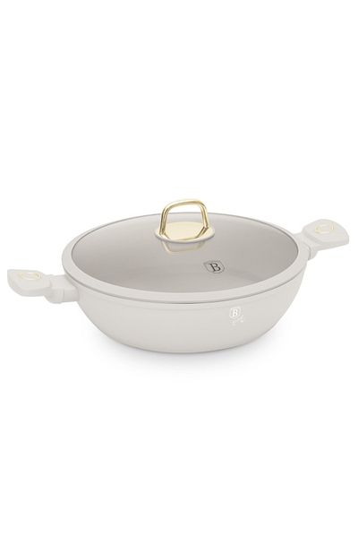 Berlinger Haus Saucepan With Lid 30 Cm, 4.5l Sahara Bh 8069, Non-stick, Cream