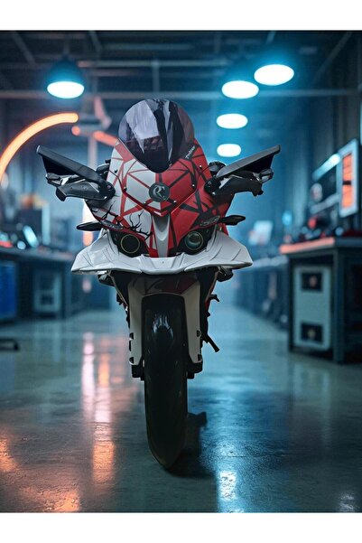 Bajaj Pulsar RS200 Uyumlu Aerodinamik Spoiler –Yarış Tipi Kanat Seti Winglet BEYAZ
