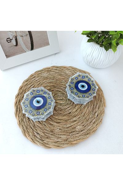 REBORN DESIGN Flower of Life Model Evil Eye Bead Figured 7 cm Acrylic Peg Buckle