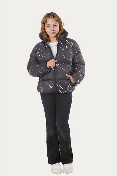 Firststops Sports Girl's Waterproof and Windproof Black Parka Coat