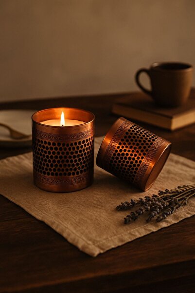 ANTEPSEPETİ Bakır 2'li Mumluk