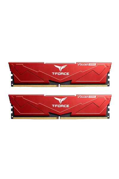 TEAM T-Force Vulcan 32Gb(2X16Gb) 6000Mhz Ddr5 Cl38 Red Gaming Ram (Flrd532G6000Hc38Jdc01)