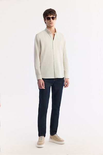 Avva Ανδρικό παντελόνι Indigo Slim Fit από σιλικόνη που πλένεται A51y3530