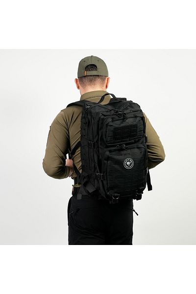 Wolftrap Tactical Black 45 Liter Camping and Outdoor Backpack, Black Tactical Bag
