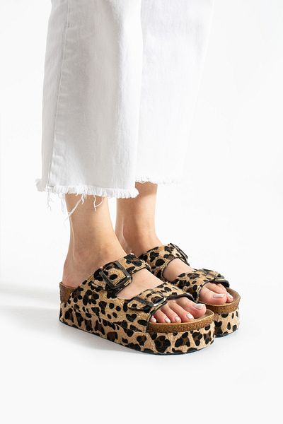 COMFORT OF PANTOFOLE Leopard High Slippers