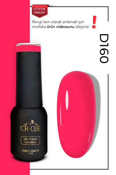 CROJE KALICI OJE Kalıcı Oje D160 - Pembe (5 ML)