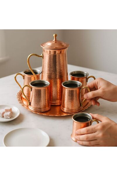 ANTEPSEPETİ BAKIR KAPAKLI SÜRAHİ TAKIMI