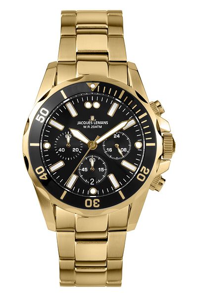 Jacques Lemans Mens Watch Jacques Lemans 1-2091J, Quartz, 44mm, 20ATM