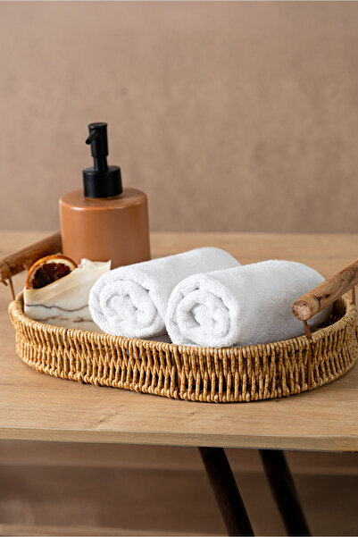 Rikka Home مجموعة مناشف يد/ضيافة فائقة النعومة والحجم من القطن الخالص 100% (قطعتان 33×33 سم)