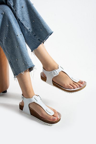 COMFORT OF PANTOFOLE Flip Flops WHITE WOMEN'S SANDALS