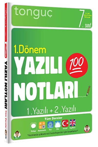 Tonguç Yayınları 7. Sınıf Yazılı Notları 1. Dönem 1 Ve 2. Yazılı