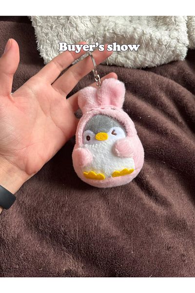 Choice Pink Cute Penguin Rabbit Plush Pendant Keychain Bag Pendant Doll