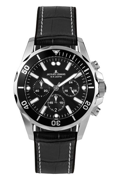 Jacques Lemans Mens Watch 1-2091a, Quartz, 43mm, 20atm