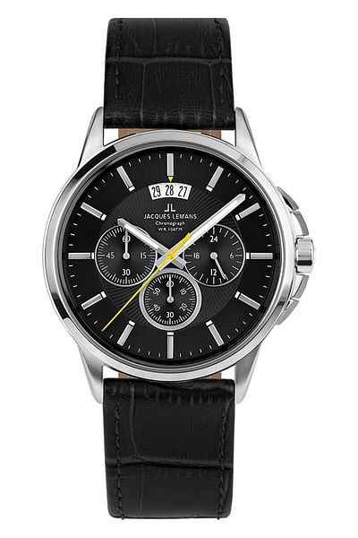 Jacques Lemans Mens Watch 1-1542a, Quartz, 42mm, 10atm