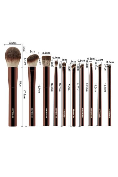 RACHEL ROY Hourglass Vegan Travel Ambient - Makeup Brush Set 10 Pieces