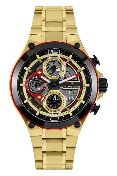 Jacques Lemans Mens Watch 1-2150h, Quartz, 43mm, 10atm