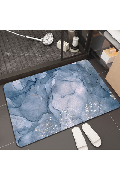 zyteq Covor baie ZYTEQ®️ diatom, absorbant, antiderapant, rulabil, 60x90 cm, albastru ocean