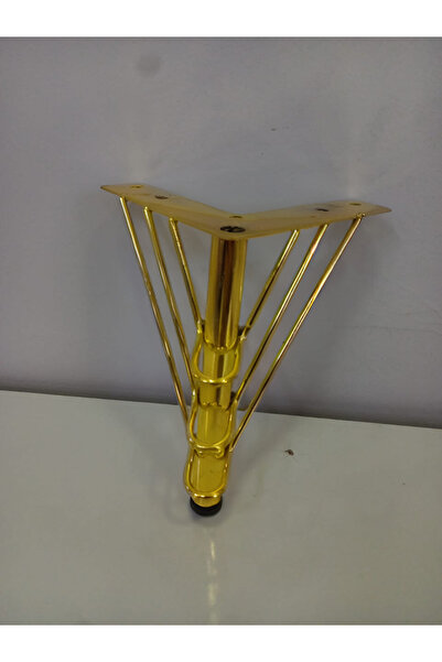ADG METAL Tripex Gold 10 Cm Metal Tel Ayak Mobilya Ayağı, Koltuk, Kanepe, Ber...