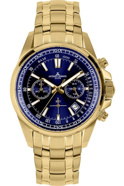 Jacques Lemans Mens Watch Jacques Lemans 1-2117O, Quartz, 44mm, 20ATM
