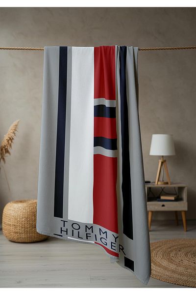 Doruklar Home Collection Πετσέτα θάλασσας με μοντέρνα σχέδια ψηφιακής εκτύπωσης 80x160 cm Lux42