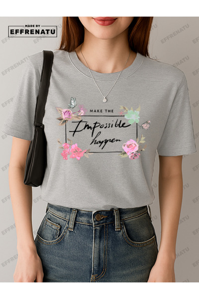 EFFRENATU Plus Size Floral Print T-Shirt for Women, in Distinctive Colors