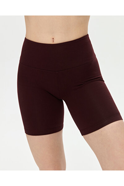 Ayma Active Γυναικείο σορτς μπικίκ με ψηλόμεσο από οργανικό βαμβάκι Chestnut