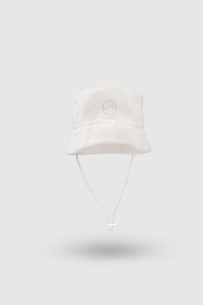 Little Gusto Organic Cotton Muslin Fisherman Ecru Baby Hat