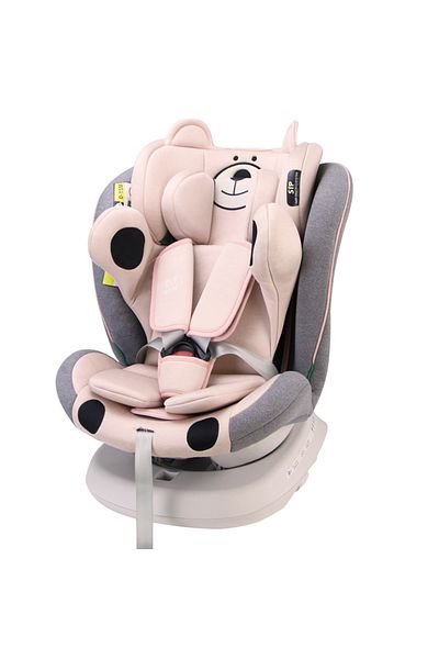 BUF BOOF Scaun auto TWT Plus iSize Buf Boof UrsPink isofix Rotativ 360 Pozitie Somn Top Tether 40-150 cm