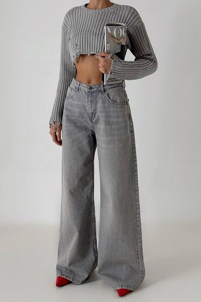 LACARINO 7637 Pantaloni de jeans pentru femei Elephant Leg