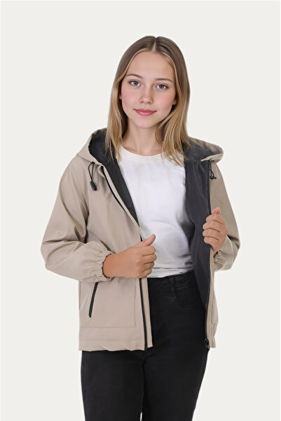 Firststops Спортивний дощовик для дівчаток з капюшоном, подвійною блискавкою, водо- та вітронепроникним підкладкою