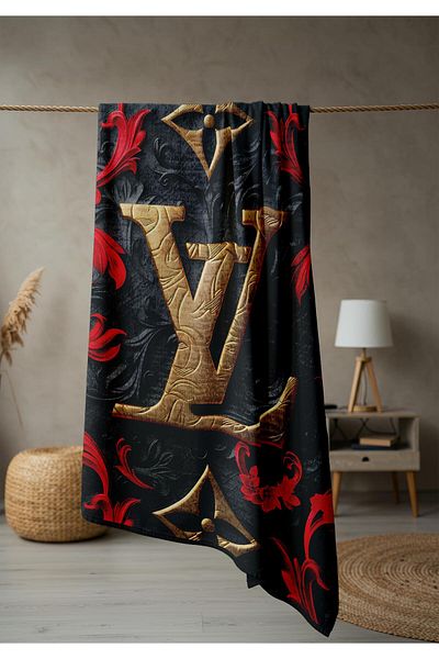Doruklar Home Collection Πετσέτα θάλασσας με μοντέρνα σχέδια ψηφιακής εκτύπωσης 80x160 cm Lux29