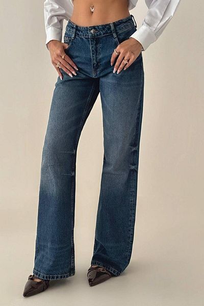 LACARINO 7650 Pantaloni de jeans pentru femei Baggy Flare