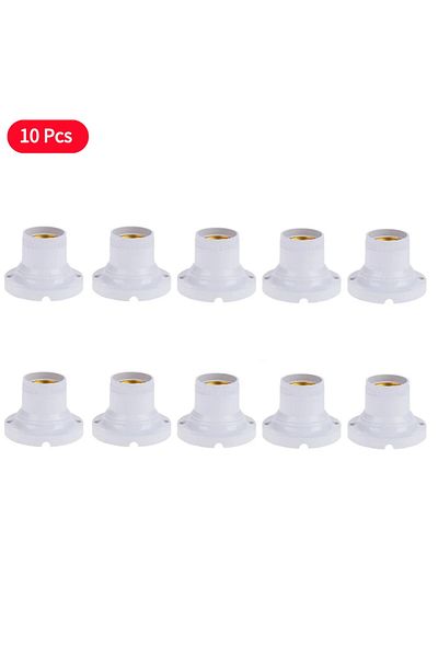 Choice E27-10pcs 10/20 Pcs/lot E27 Screw Cap Socket White/black Ceiling Light Lamp Bulb Fixing Base Stand L