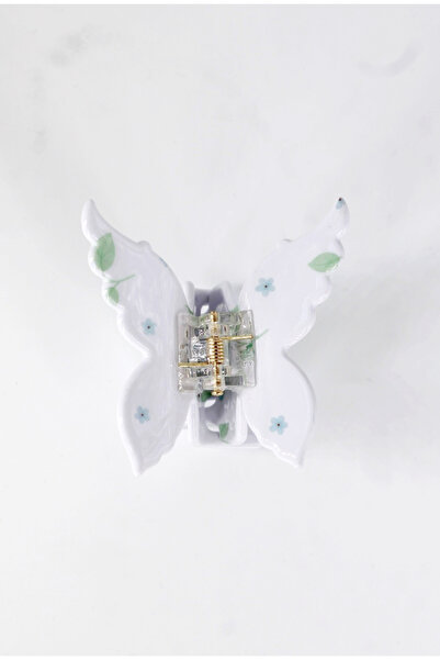 Roberta Lorenz Agrafă de păr cu design personalizat pentru femei, cu design fluture, material os, 6 cm