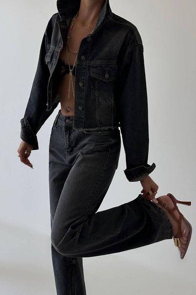 LACARINO 7650 Дамски дънки Baggy Flare
