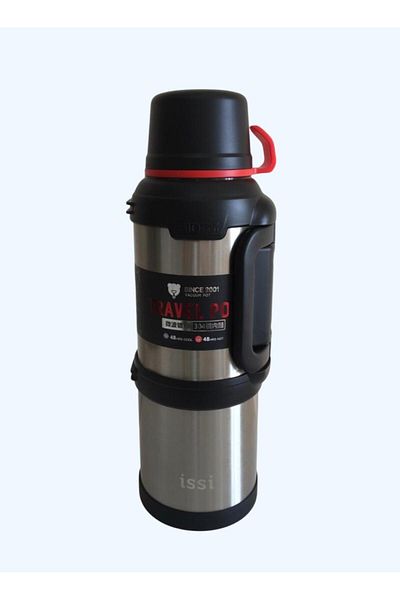 nonserviamworld D.Kadı Thermos Vacuum Travel Pot 48 Hours Hot 48 Hours Cold 4 Liters Silver