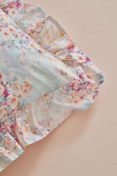 Ricco Lifes 100% Cotton Blush Rose Ruffle Pillow Case (2 Pcs)