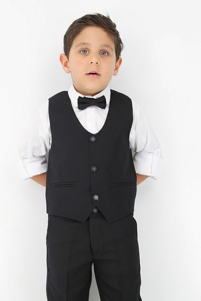 SIRRI Boy's Vest Set - 3 Pieces Vest, Pants and Shirt Set