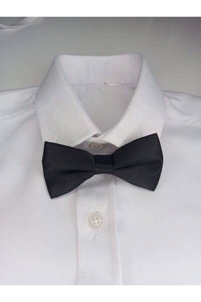 GallanD Plain Patterned Children's Bow Tie Set of 2 Birthday Wedding Special Day Practical Elastic Single Bow Tie