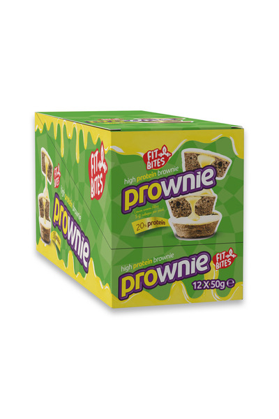 Fit Bites Prownie High Protein Brownie 50 gram x 12 Adet - Lemon Cream (Prote...