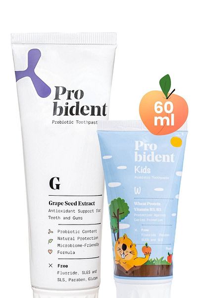 Probident Natural Probiotic Added Grape Seed - Flavored and Fluoride-Free Kids