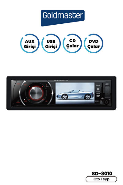 GOLDMASTER Sd-8010 Usb/sd Renkli Ekran Oto Teyp Radyo Çalar