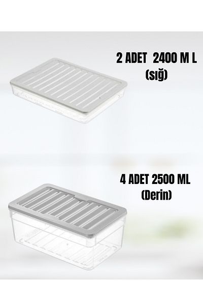 VİZYON Horizontal Refrigerator Ice Holder Organizer Refrigerator Storage Container Microwave Container Message for Color